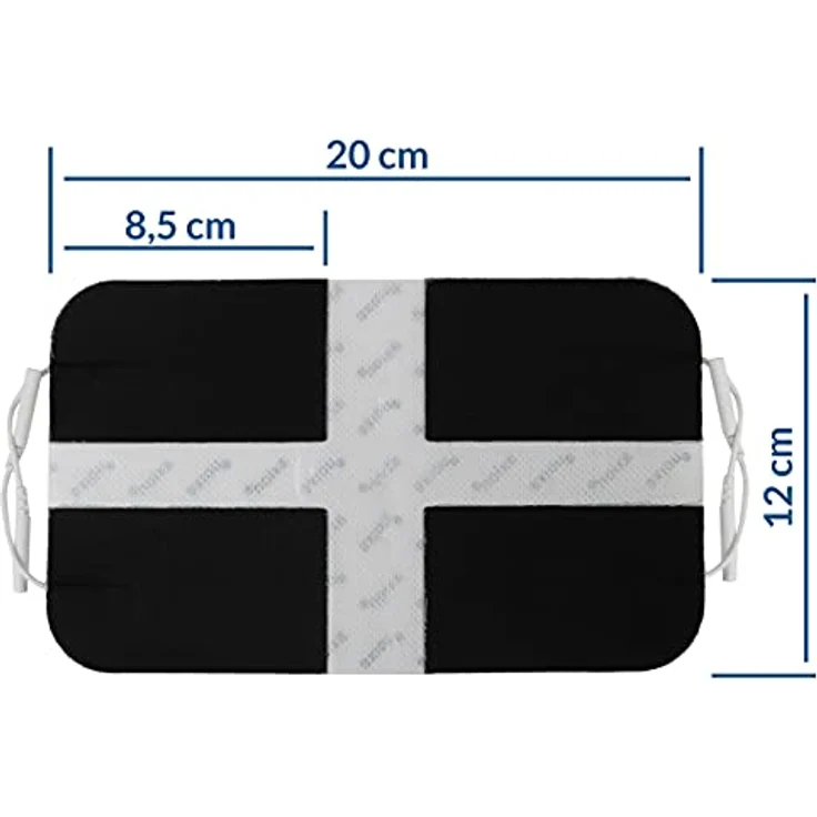Axion Rückenelektrode 20x12cm, selbstklebende TENS EMS Elektroden mit 2mm Steckanschluss für optimale Schmerztherapie und Muskelstimulation – Bild 5