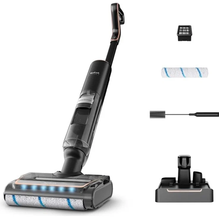 Tefal X-Clean 7, 2-in-1 Staubsauger und Wischgerät mit Selbstreinigungsprogramm, 45 Minuten Akkulaufzeit, schnittiges 180° Design