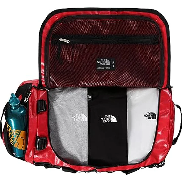 The North Face Reisetasche Rucksack M Base Camp Duffel Red, schwarz – Bild 2