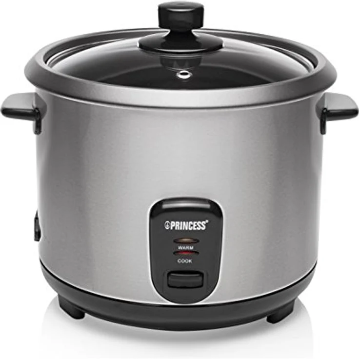Princess Edelstahl Reiskocher - 1,8 Liter Fassungsvermögen, entnehmbarer Innenkorb, Ein-- Ausschalter, Warmhaltefunktion 700 Watt, 271950 – Bild 2