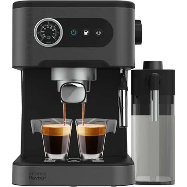Cecotec Power Espresso 20 Pro, Espressomaschine in Dark Inox mit 20 bar Druckpumpe und 1,5-Liter-Wassertank – Bild 1