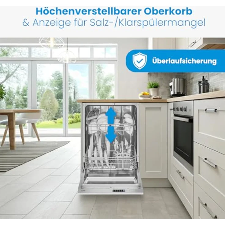 Bomann® Geschirrspüler GSPE 7420 VI, 45 cm vollintegrierbar für 10 Maßgedecke, 5 Programme, Programm-Startvorwahl 1-24 h, automatischer Türöffner, silbergraue Geschirrkörbe – Bild 5