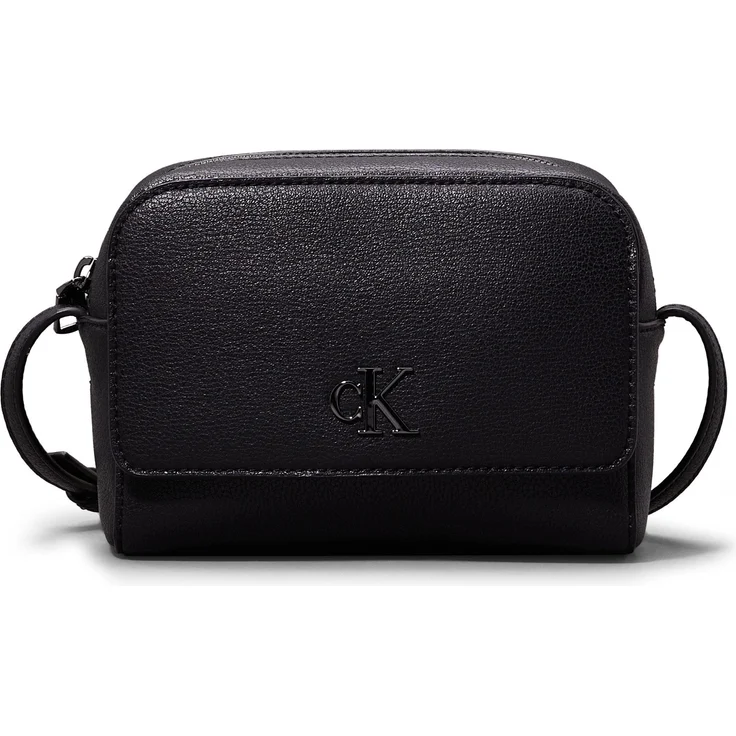 Calvin Klein Jeans Umhängetasche MINIMAL MONOGRAM CAMERA BAG18, Polyester Polyurethan (PU), Damen Schultertasche, Black/Shiny Gunmetal – Bild 1