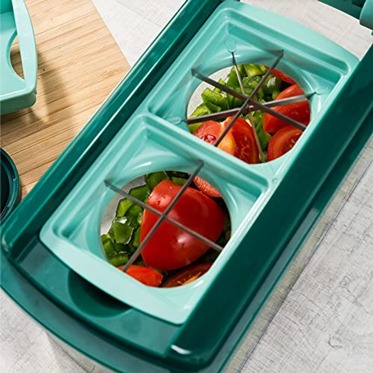 Nicer Dicer Fusion 10 Teile, dunkelgrün-mint – Bild 5