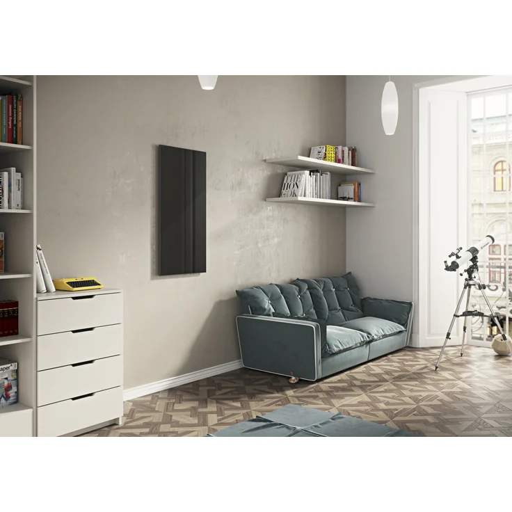 Ximax Infrarot Heizpaneel Glas Paneel Schwarz 800 Watt - Energiesparend & dekorativ