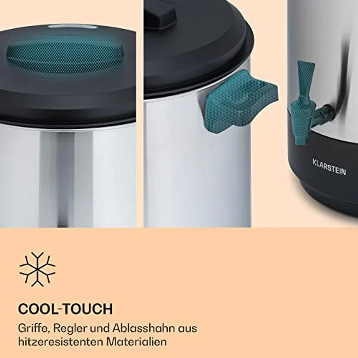 Klarstein Abbey 40 Einkochautomat, Getränkespender mit 40L Kapazität, Edelstahl, 100°C, 180 Minuten – Bild 5