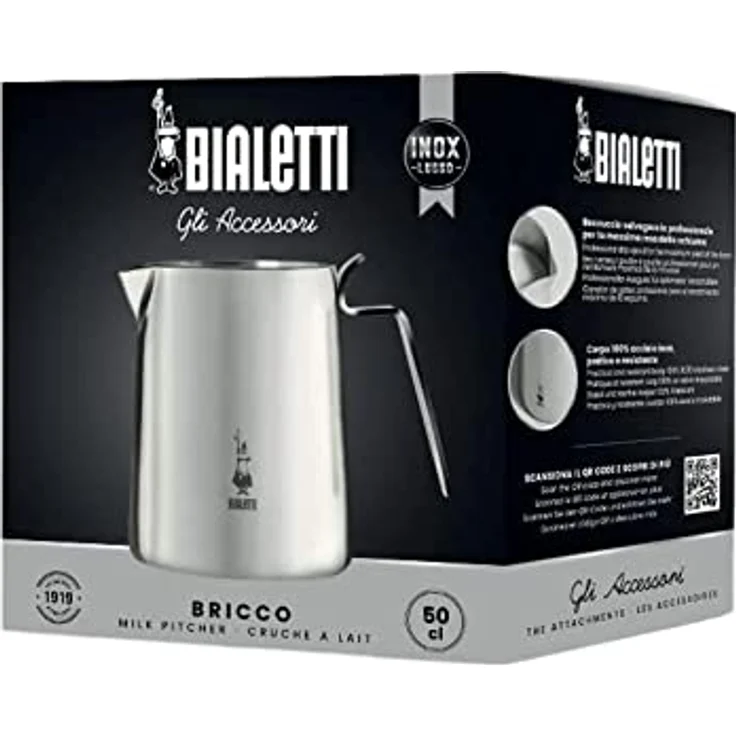 Bialetti 1807 Milchkännchen ''Bricco'' 50Cl, Edelstahl, Silber, 30 x 20 x 15 cm – Bild 5