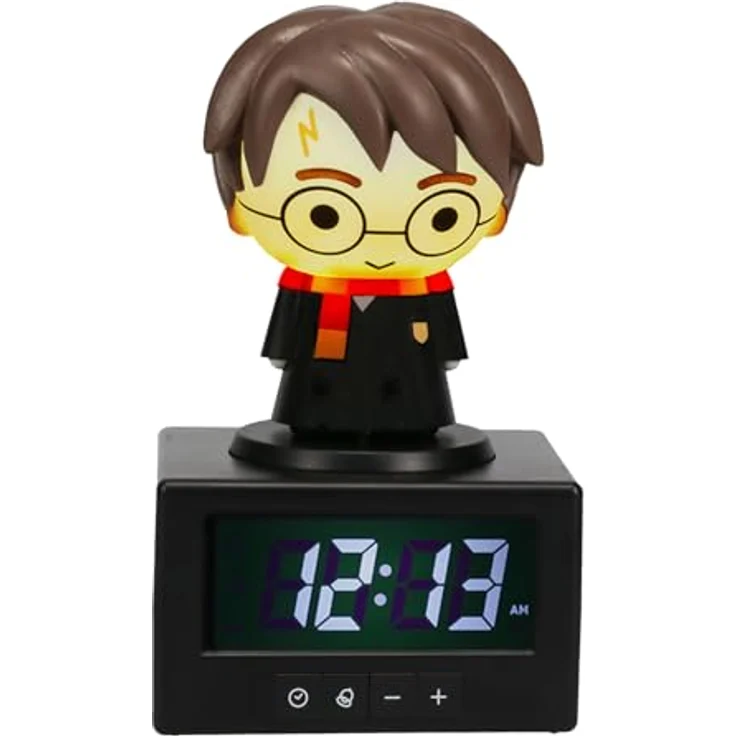 Paladone Harry Potter Digitaler Wecker, Nachtlicht und Stimmungslicht mit Weckerfunktion, Schwarz – Bild 1