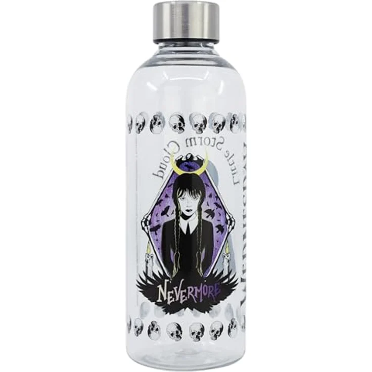 Wednesday Wiederverwendbare Trinkflasche, 980ml, auslaufsicher, kinderfreundlich, lebensmittelechter Kunststoff – Bild 2