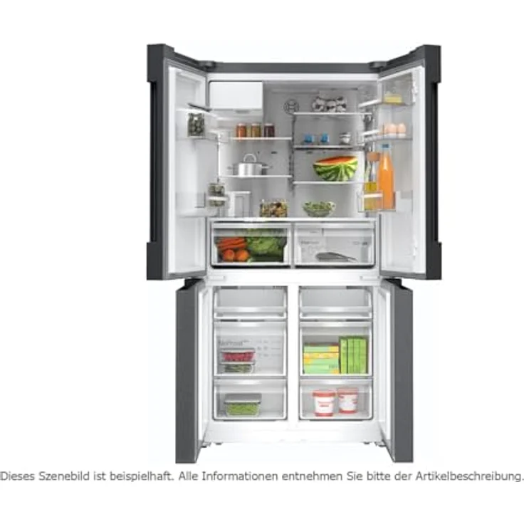 Bosch KFI96AXEA, Side-by-Side Kühl-Gefrier-Kombination, 183 x 90.5 cm, gebürsteter schwarzer Stahl, VitaFresh <0°C> – Bild 2