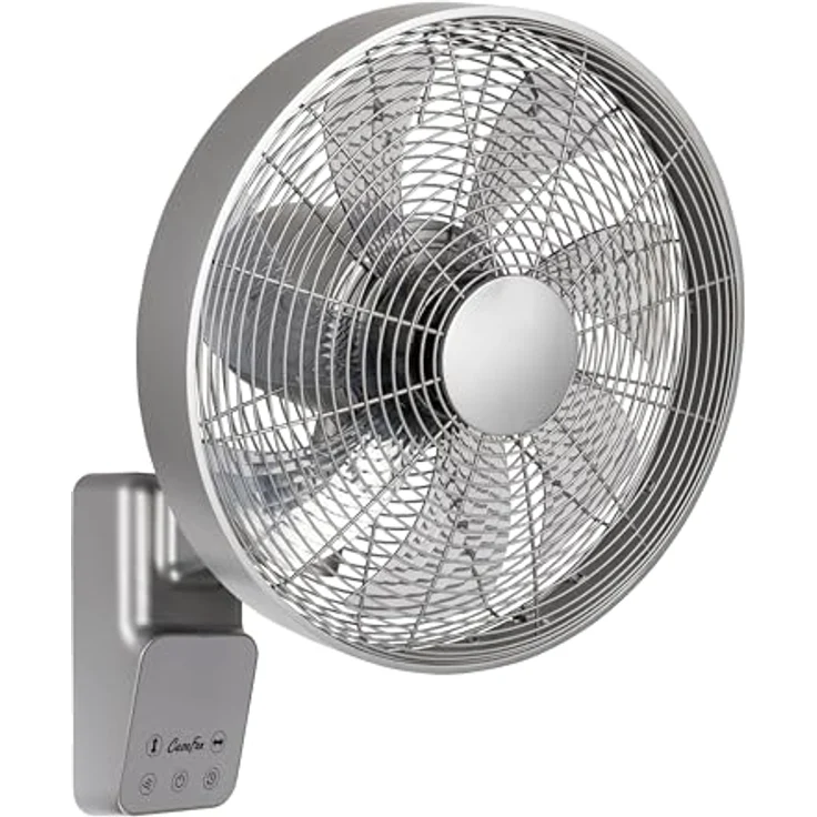 CasaFan Airos Eco Design Wall, Wandventilator in titansilber mit Timer und Fernbedienung, 5 Stufen – Bild 1
