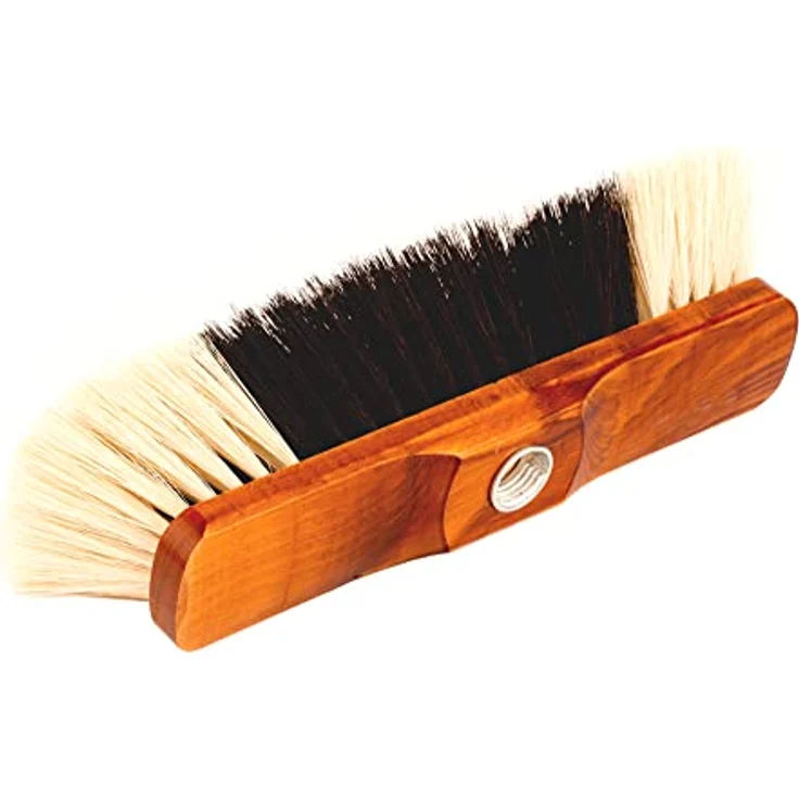 BigDean Zimmerbesen mit Stiel - Besen Holzbesen Teleskopstiel Stubenbesen Haushaltsbesen Kehrbesen - Made in Germany - Extra weiche Kunstborsten – Bild 3
