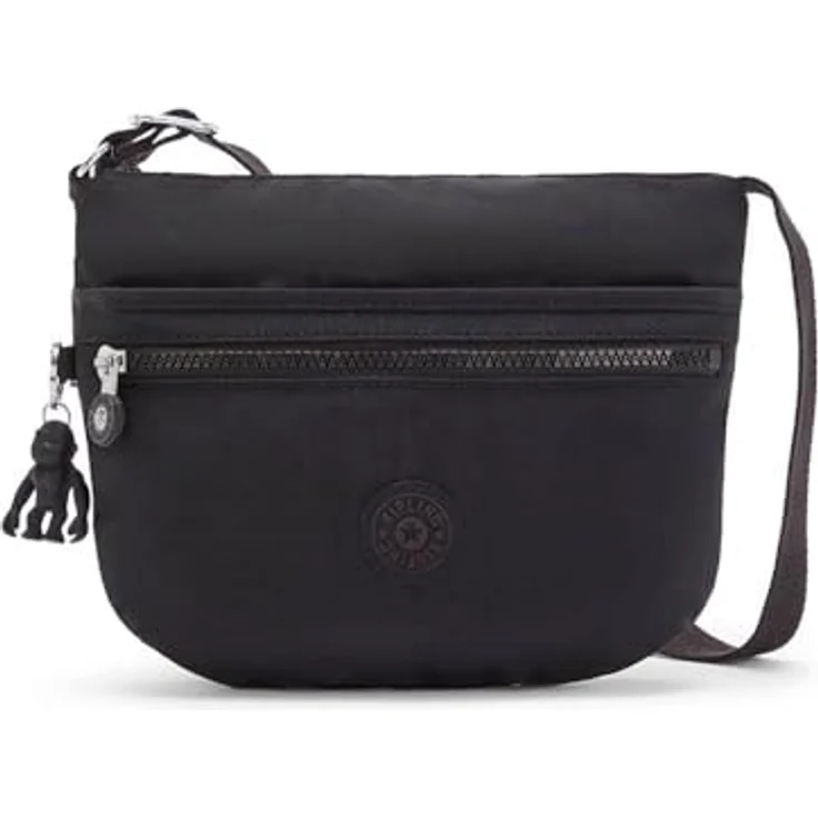 KIPLING Umhängetasche Basic Eyes Wide Open, kleines Format in Black Noir, mit mehreren Zipperfächern und verstellbarem Schulterriemen – Bild 1