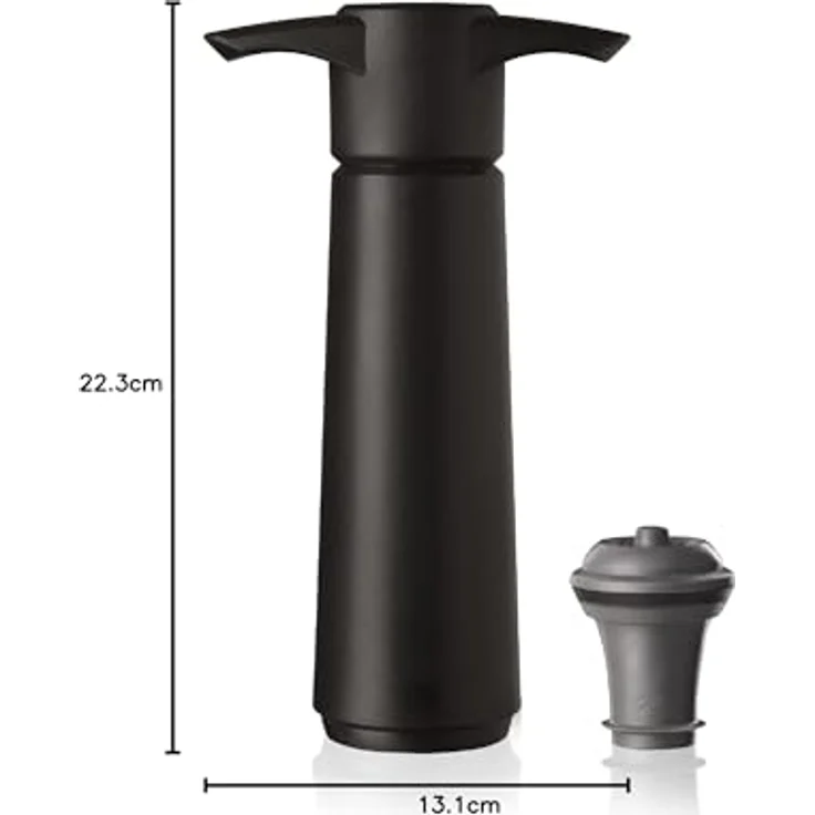 Vacu Vin schwarz 1 Stopfen Weinpumpe, Kunststoff, 3,6X 7,5X 12,5 cm – Bild 10