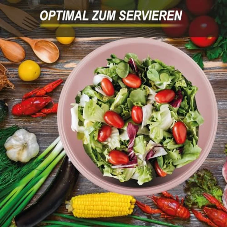 PROhome Rührschüssel im ( 2 x 5er ) Set, Teigschüsseln, 10er-pack Kunststoff Mixing Bowl Set ( 0,7L - 6L ), Stapelbare Salatschüssel Servierschalen für Küche, lebensmittelecht & mikrowellengeeignet – Bild 7