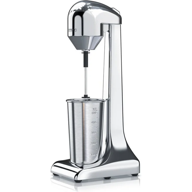 Arendo Standmixer, 100 W, Drink Mixer, Getränkemixer, Shaker, 500 ml Becher, 22.000 U/min, chrom-metallic