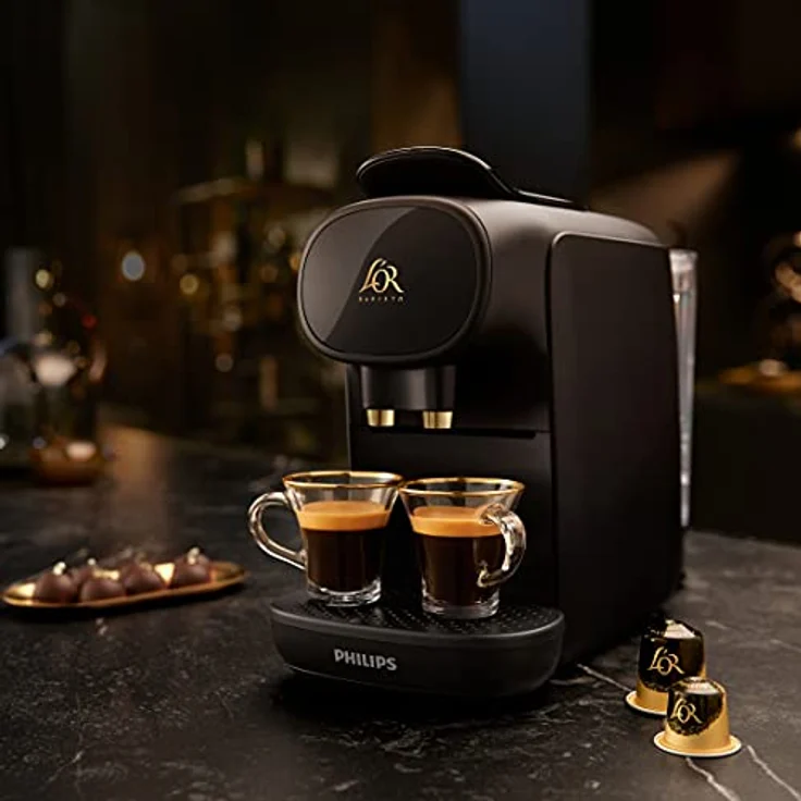 Philips Barista Sublime LM9012/60 Kaffeekapselmaschine, Schwarz, Klavier, doppelte Kapselerkennung, 1 oder 2 Tassen, verstellbare Tropfschale, Schwarz, Klavier Schwarz – Bild 4