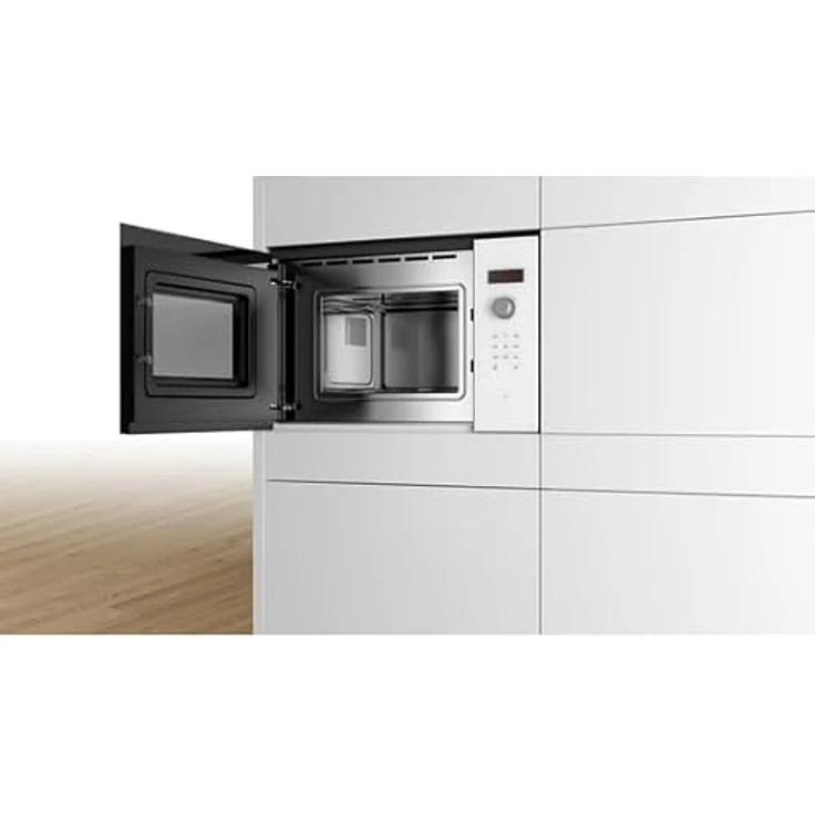 Bosch BFL523MW1F, 20-Liter Einbau-Mikrowelle mit 800 W, weiß, 7 automatische Programme, Edelstahl Innenraum und LED-Anzeige – Bild 7