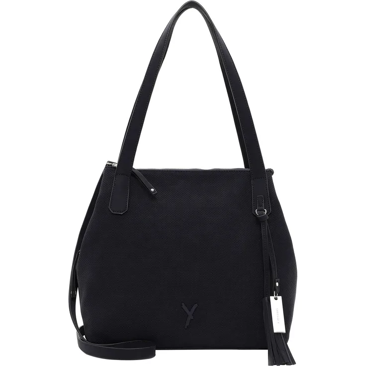 SURI FREY Shopper SFY Romy, Veganer Damen-Shopper aus Feinsynthetik, Lasercut-Optik, Uni-Design