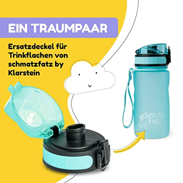 schmatzfatz Ersatzdeckel Höhe: 4,5 cm Durchmesser: 7 cm BPA-frei Türkis – Bild 3