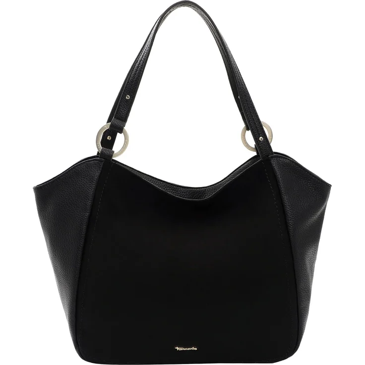 Tamaris Shopper TAS Caro, für Damen - Material-Mix, edle Echtleder-Optik, lässiges Statement, schwarz – Bild 1