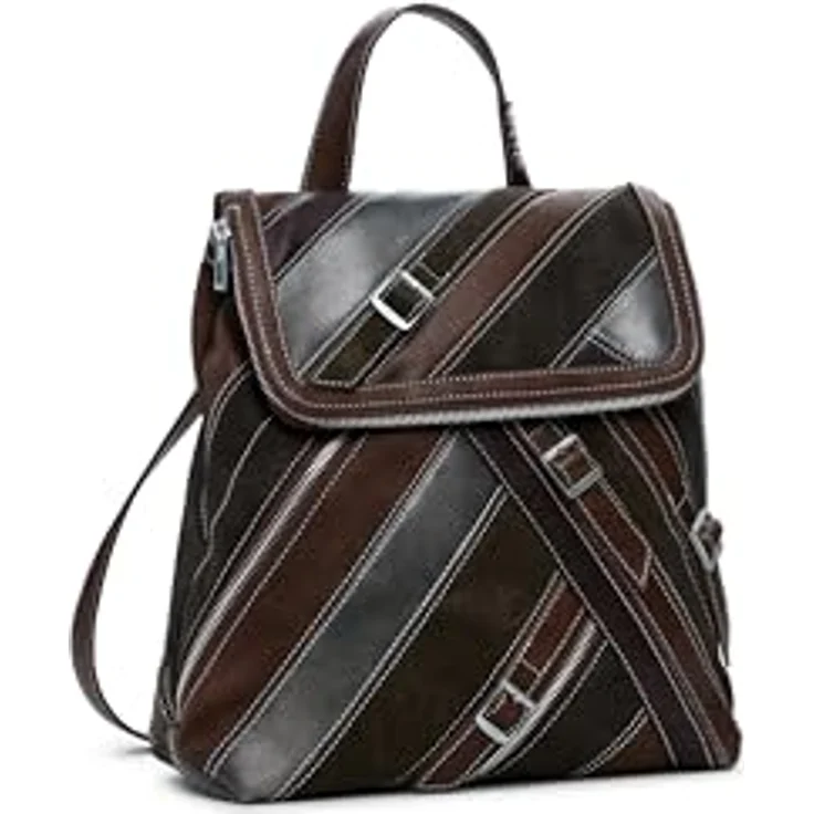 Desigual Fibonacci Hampton City Rucksack, 28 cm, braun, 100% Polyurethan, 27 x 11.5 x 28 cm – Bild 1