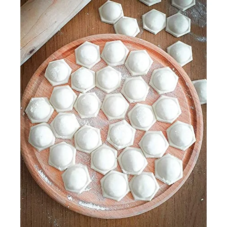 4BIG.fun Backform Teigform Teigtaschen Pelmeni Ravioli 37 Zellen, (Pelmenniza Maultaschen) - Lebensmittelechter Kunststoff, 37 Zellen, spülmaschinengeeignet – Bild 2