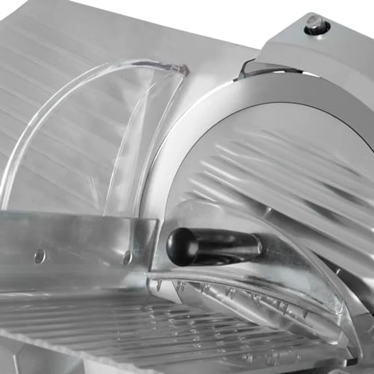 vertes Allesschneider Messer mit 220mm Durchmesser, Elektrisch mit, 120 W, Schnittstärke 0 bis 12mm, Allesschneider mit Aluminium Gehäuse – Bild 4