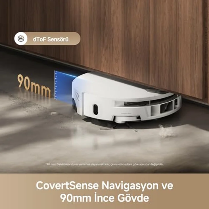 Mova Saugroboter S70 Roller, 28.000Pa Saugkraft, HydroForce-Wischen, 700 W, CovertSense-Navigation, 90mm flaches Gehäuse – Bild 4