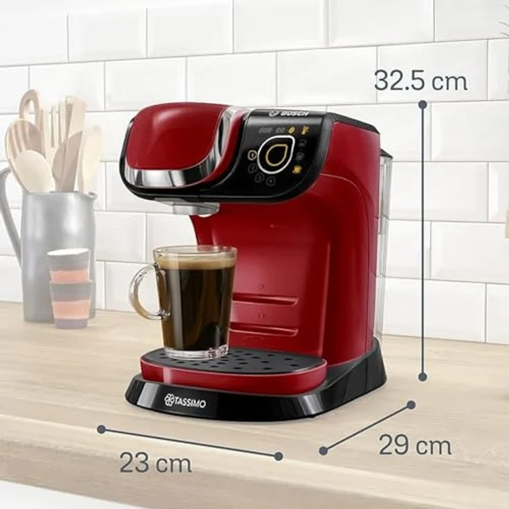 Bosch Hausgeräte TAS6503 Tassimo My Way 2 Kapselmaschine, über 70 Getränke, Personalisierung, vollautomatisch, BRITA Wasserfilter, 1500 W, rot – Bild 2