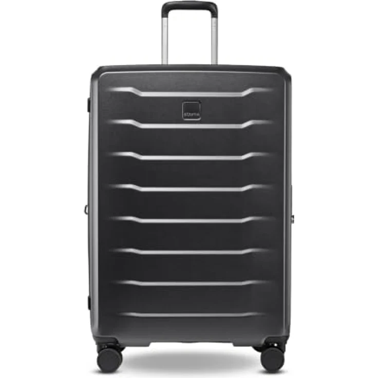 Stratic PHOENIX SL Trolley L, 76 cm erweiterbar, 4 Doppelrollen, Hartschale im Streifendesign, TSA-Zahlenschloss – Bild 1