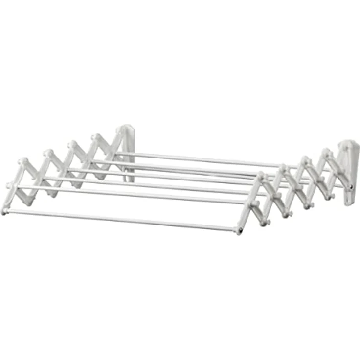 ABJ Wandwäschetrockner Teleskop Wäschetrockner für die Wand, Klapptrockner weiß 80 cm – Bild 3
