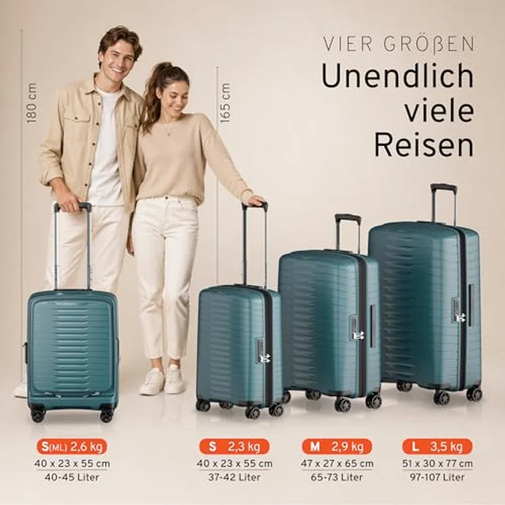 Stratic Novium 4 Rollen Kabinentrolley S 55 cm mit Laptopfach und Dehnfalte, petrol – Bild 7
