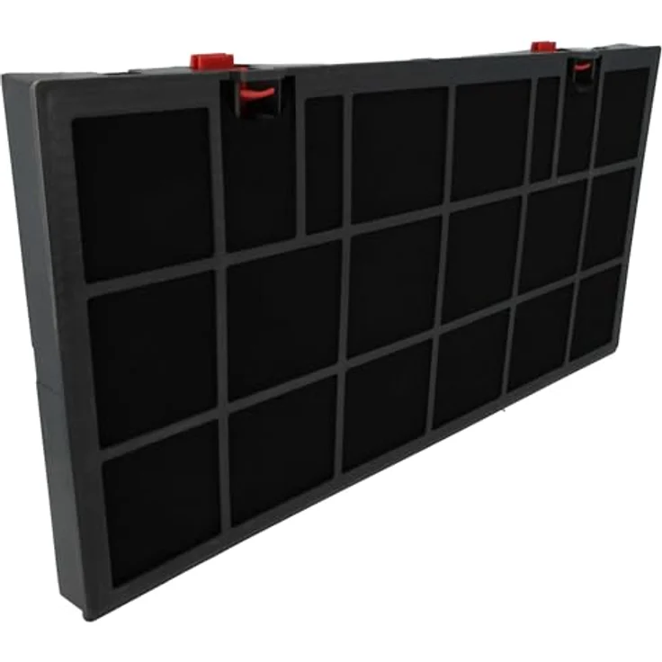 vhbw 2x Aktivkohlefilter kompatibel mit AEG 710D-W/CH, 710D-W/S, 760DD, 760D-B, 760D-B/CH, 760D-D/CH Dunstabzugshaube - Aktivkohle, 43 x 21,2 x 2,7 cm, schwarz – Bild 2