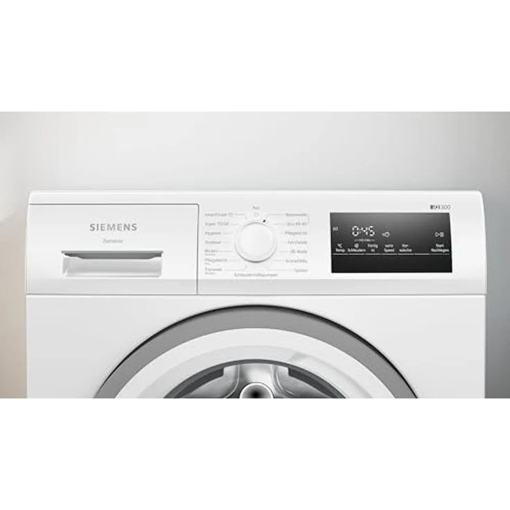 Siemens WM14N12A Waschmaschine iQ300, Frontlader mit 9kg Fassungsvermögen, 1400 UpM, speedPack L, smartFinish, Outdoor-Programm, LED-Display, Weiß, 60cm – Bild 2