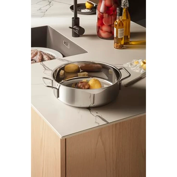 EVA SOLO Stainless Steel Sauteuse 28 cm | Ideal zum schnellen Braten und Sautieren | Polished steel – Bild 5
