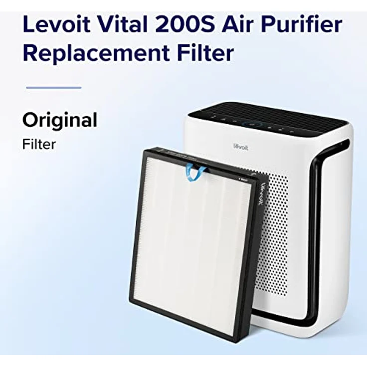 LEVOIT Vital 200S Originaler Ersatzfilter,H13 HEPA Filter, hocheffizienter Aktivkohlefilter und Vorfilter, gegen 99,97 Prozent von Staub Pollen Allergene für Allergiker Raucher,Vital 200S-RF,Weiß – Bild 3