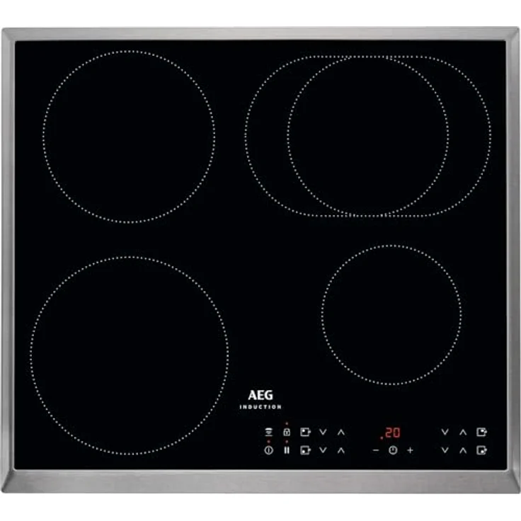 AEG IKB6431AXB Autarkes Kochfeld/Induktion/Hob²Hood / 60 cm/Edelstahlrahmen / 4 Kochzonen/Powerfunktion/Kindersicherung – Bild 1