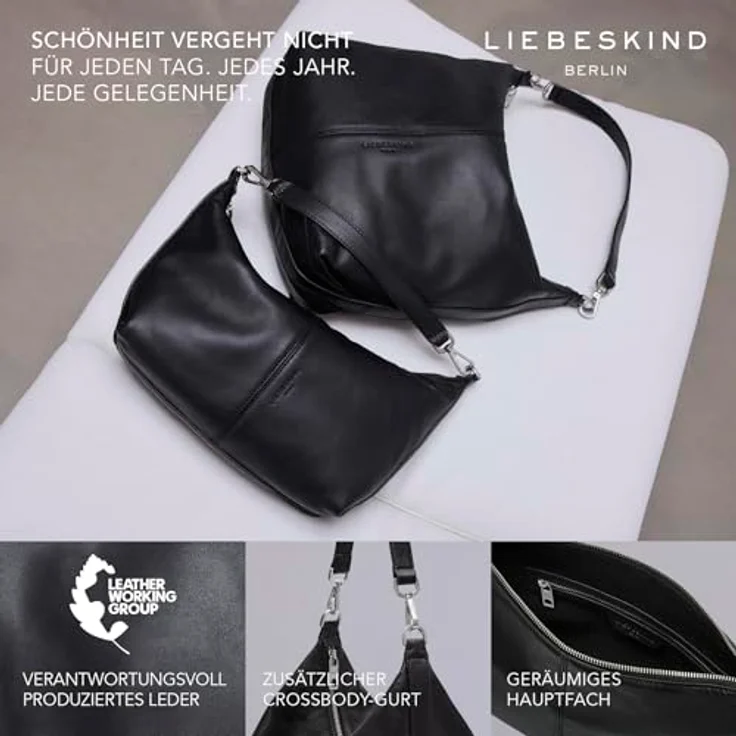 Liebeskind Paris Umhängetasche Leder, 34 cm, braun, 100% Leder, 9 cm x 22 cm – Bild 2
