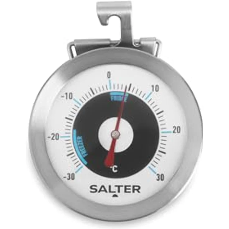 Salter analoges Thermometer für Kühl- und Gefrierschrank - Kühlthermometer Gefrierthermometer Temperaturbereich -30 bis 30°C, Edelstahl Gehäuse, Bimetall Sensor für exakte Ergebnisse – Bild 2