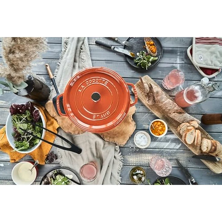 Staub Cocotte, rund, Induktionsgeeignet, Gusseisen, Zimt, 26 cm, 1 Einheiten – Bild 6
