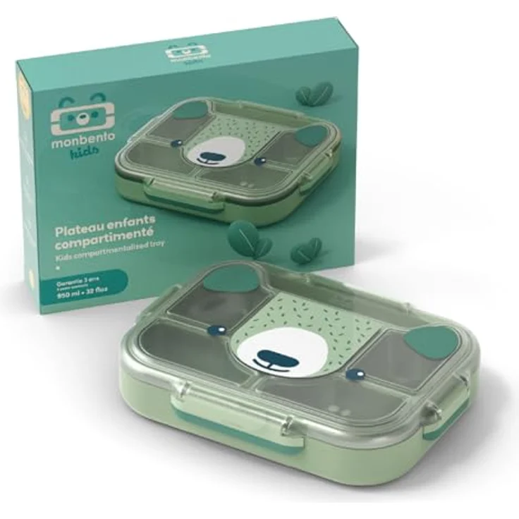 Monbento Wonder Kinder Lunchbox, 5 Fächer, BPA-frei, Grün, spülmaschinenfest – Bild 5