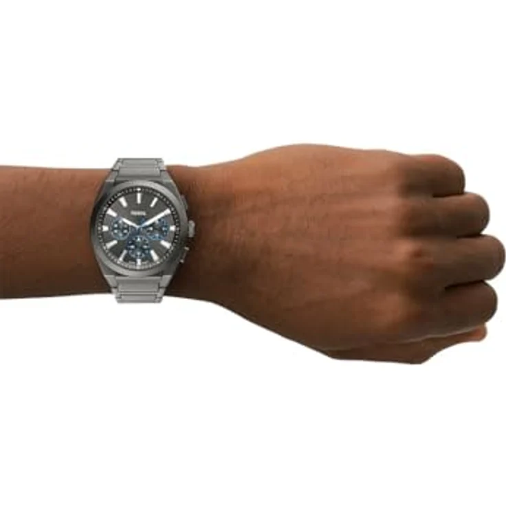Fossil Herren Analog Quarz Uhr mit Edelstahl Armband FS6107, 44-mm-Gehäuse, Chronograph-Anzeige, Gunmetal – Bild 5