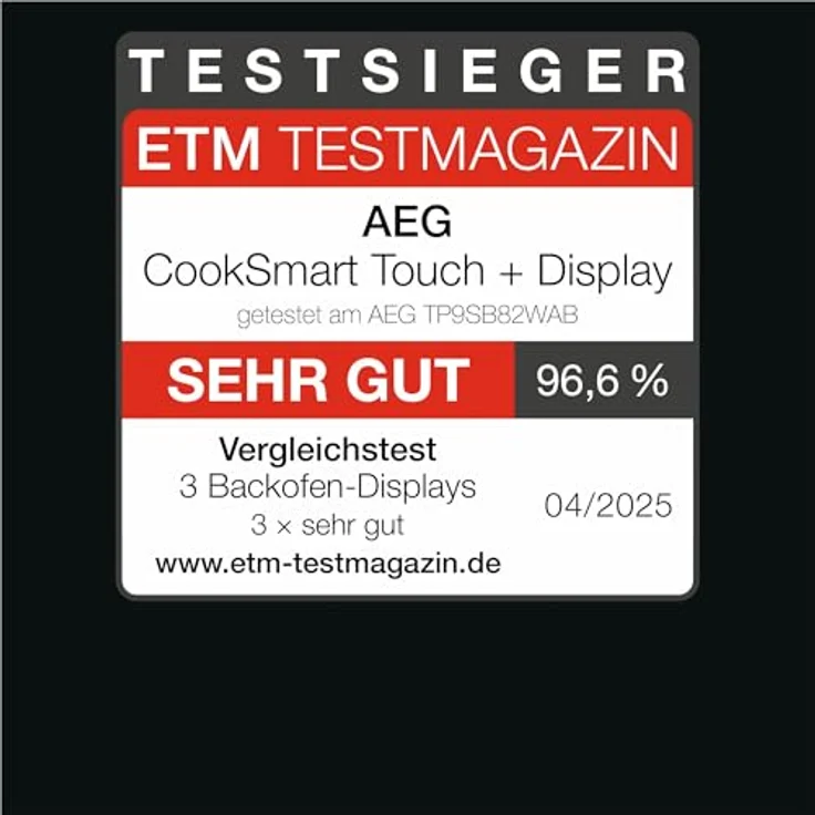 AEG TP9SB82WAB, Wifi Einbau-Dampfbackofen, Multidampfgarer, Serie 9 mit Touch-Swipe-Display, Schritt-für-Schritt kochen, SousVide, 100% Auto-Dampf, Made in Germany – Bild 2