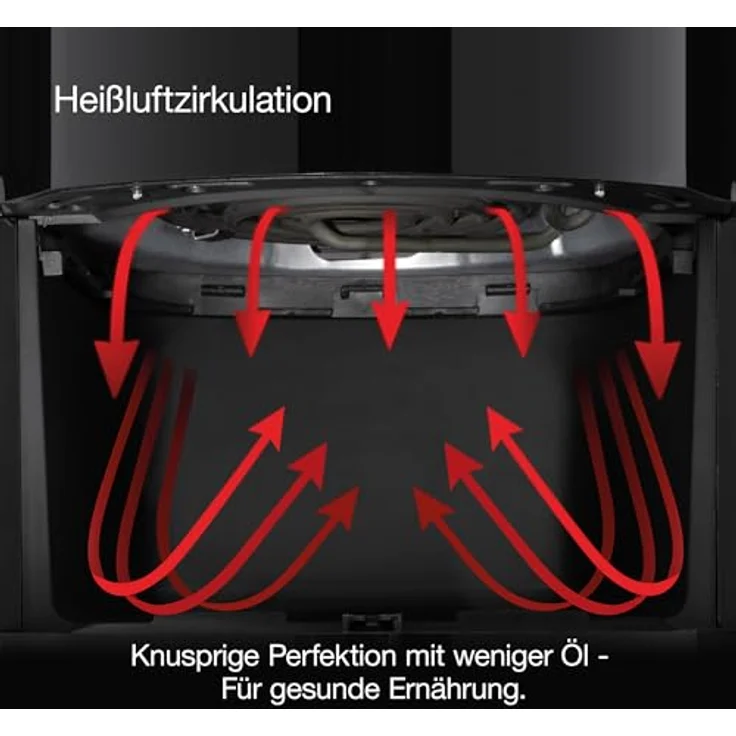 Gorenje AF1700DB Heißluftfritteuse, mit LED Anzeige, 1700 W, 5L, Timer, 8 Programme, Kunststoff, Metall, schwarz, edelstahl – Bild 4