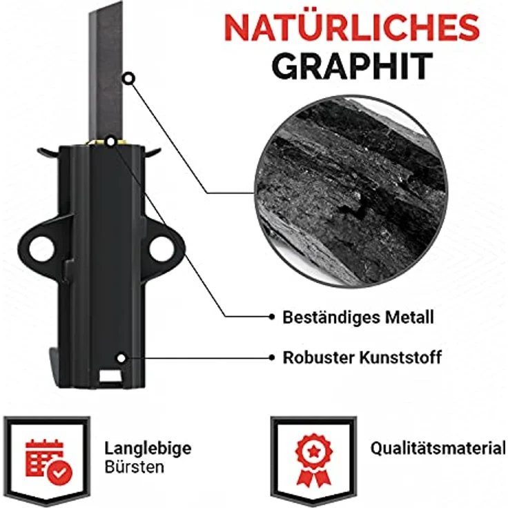 Beko Kohlebürsten 2er Set für Waschmaschinen, Ersatzteil für Vielzahl von Modellen – Bild 3