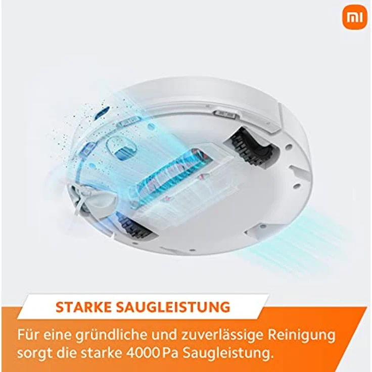 Xiaomi S12 Saugroboter mit Wischfunktion 2 in 1, 4000 Pa Saugkraft, LiDAR Navigation Hinderniserkennung, Smart Staubsauger Roboter, Teppich Tierhaare Hartböden, APP Fernbedienung, Google& Alexa – Bild 2