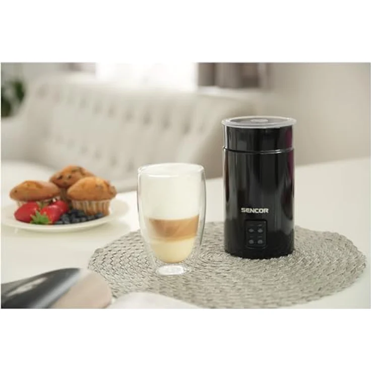 SENCOR Milk frother SMF 2031BK, Milchaufschäumer in Schwarz mit leistungsstarker Schaummulde – Bild 5