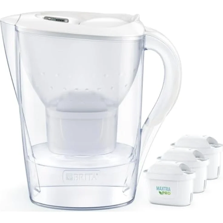 Brita Filterkanne Marella +3 Maxtra Pro PP weiß Polypropylen 2,4 l 150 l, mehrfarbig – Bild 1