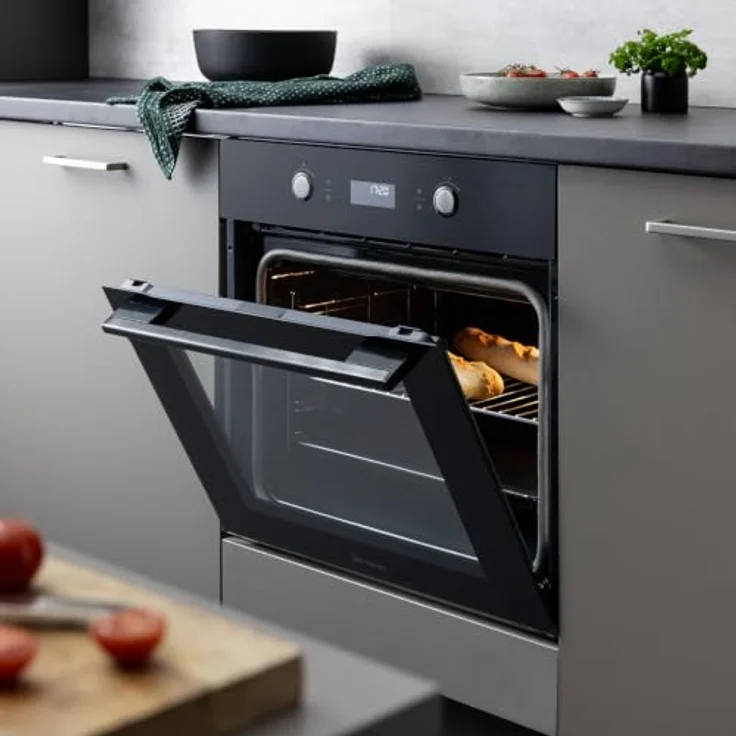 KKT KOLBE BO8015FB Pyrolyse Einbaubackofen 60 cm, 70L, Full-Black-Design, 3,2 kW, Pizzafunktion, Selbstreinigung, Umluft, Heißluft, 4-fach Wärmeschutzverglasung – Bild 2